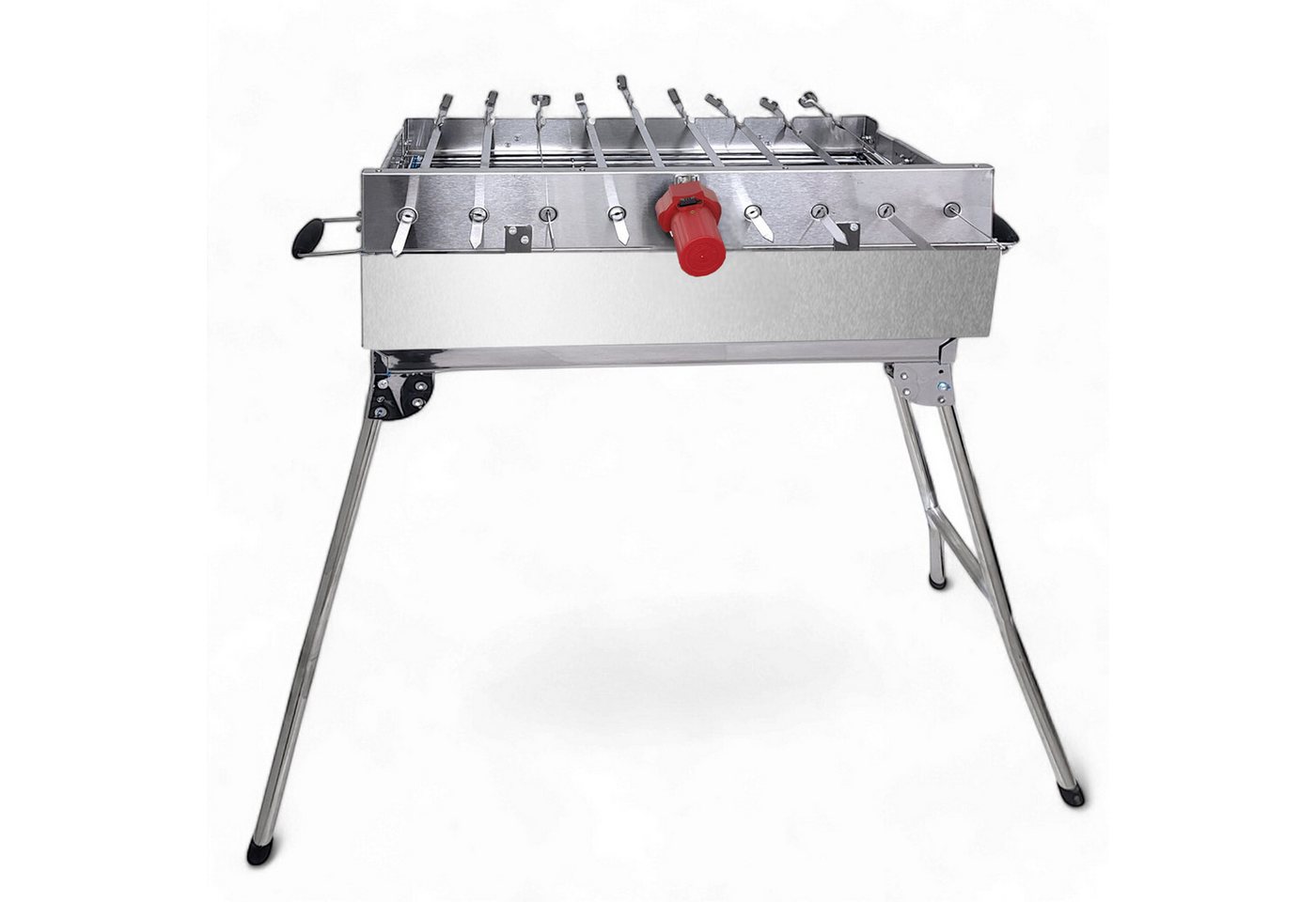 Grillpeter Holzkohlegrill Mangal Kairat Schaschlik Grill mit Drehspießregler von Grillpeter