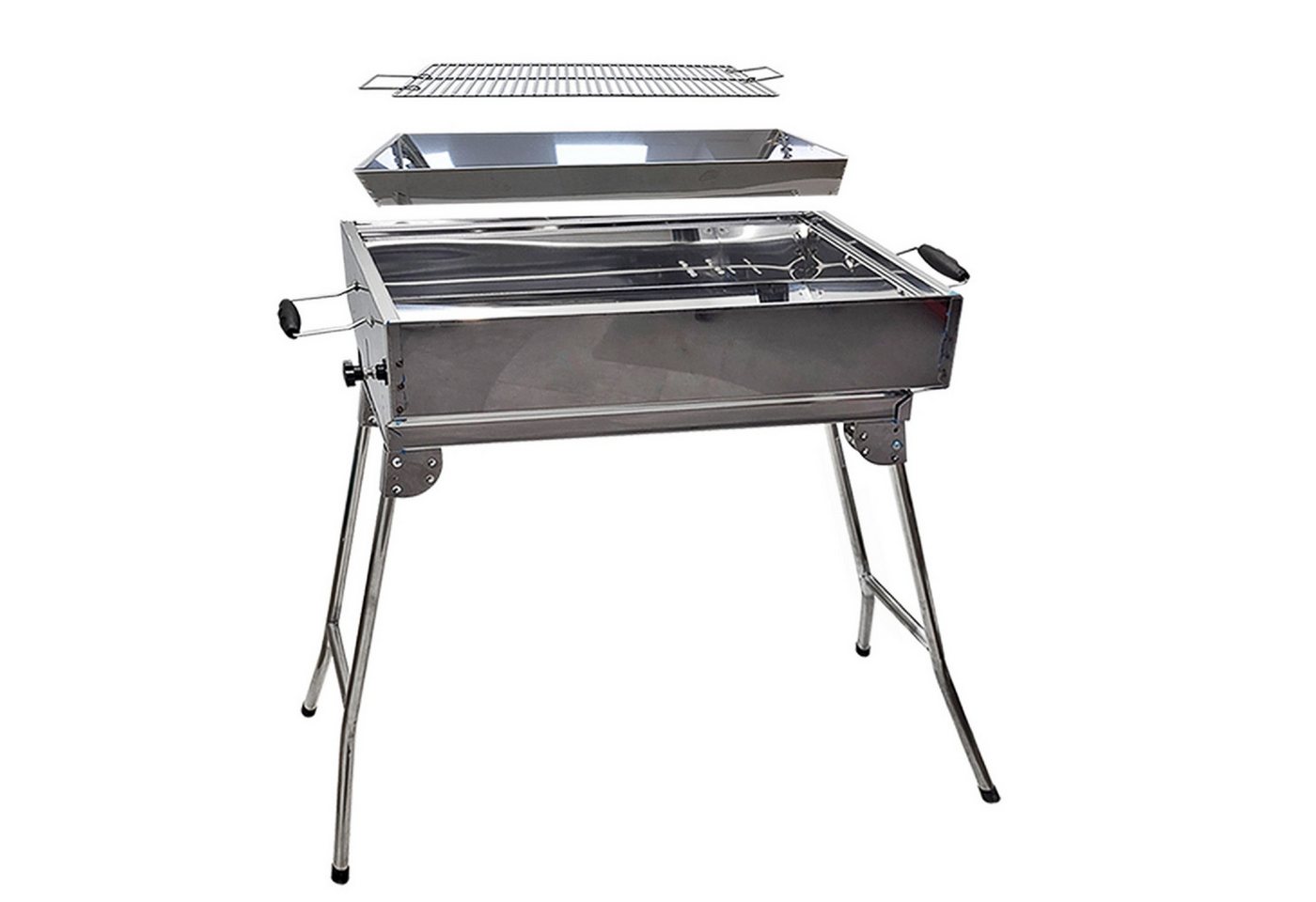 Grillpeter Holzkohlegrill Mangal Kairat Schaschlikgrill Edelstahl rostfrei Grill mit Grillrost von Grillpeter