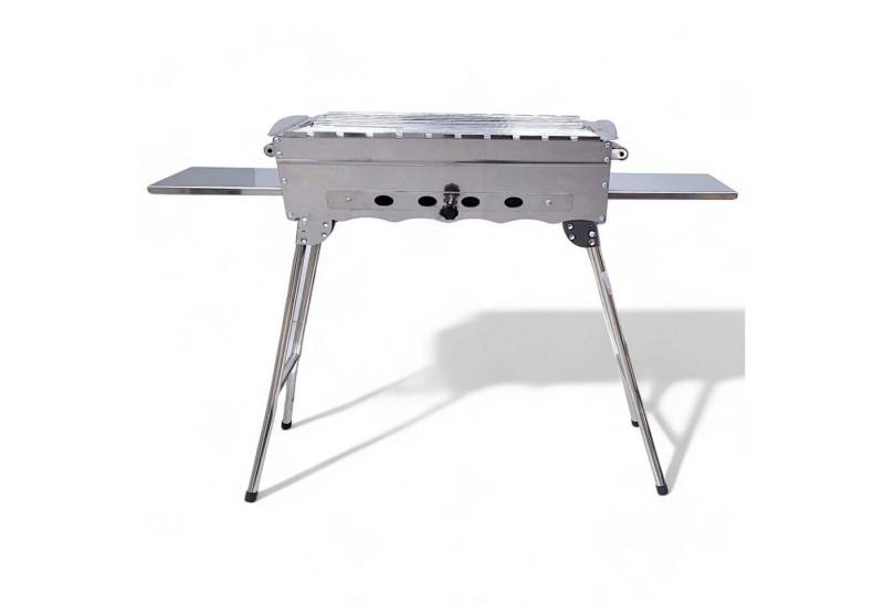 Grillpeter Holzkohlegrill Mangal Khan Edelstahl Schaschlik Grill mit Grillrost von Grillpeter