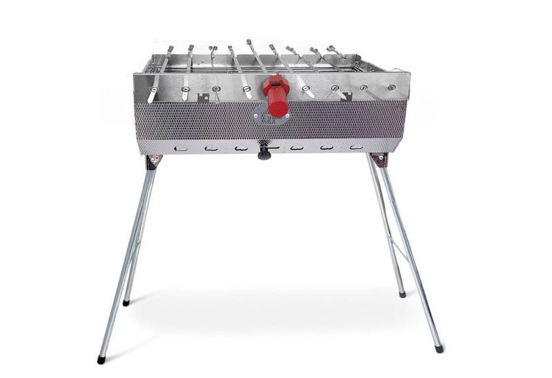 Grillpeter Holzkohlegrill Mangal Set Taschkent Schaschlikgrill mit 9er Drehspieß Spieße Motor Grillpeter Holzkohlegrill Mangal Set Taschkent Schaschlikgrill mit 9er Drehspieß Spieße Motor von Grillpeter