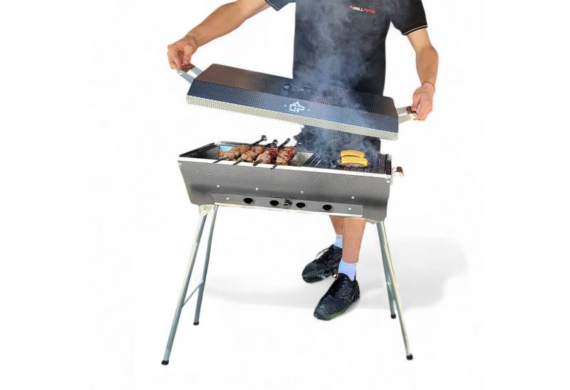 Grillpeter Holzkohlegrill Schaschlikgrill Astana Deluxe Mangal rostfreiem Edelstahl von Grillpeter