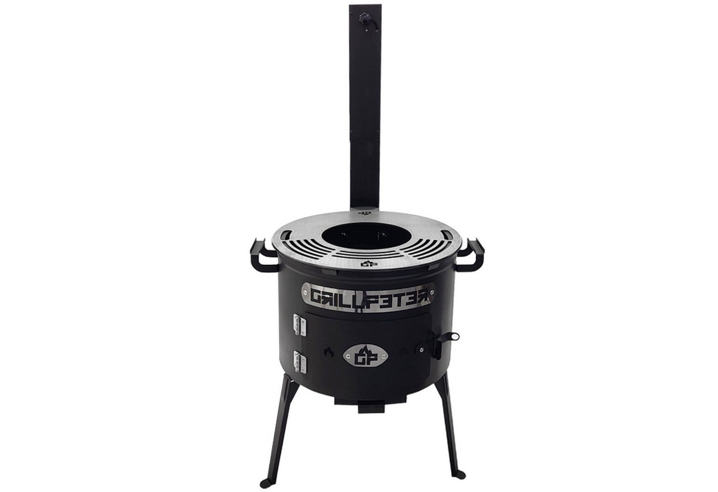 Grillpeter Holzkohlegrill Utschak Asamat Ø 40 cm mit Grillplatte 4mm Grillrost Ø 20cm von Grillpeter