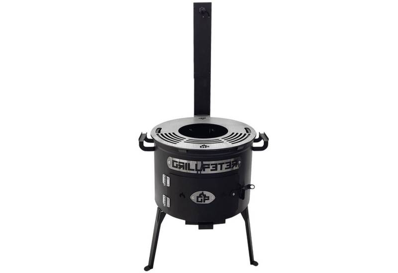 Grillpeter Holzkohlegrill Utschak Asamat Ø 40 cm mit Grillplatte 4mm Grillrost Ø 20cm von Grillpeter