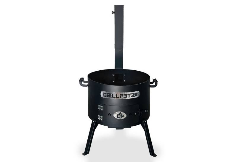 Grillpeter Holzkohlegrill Utschak Asamat mit Abzugsrohr Ø50 cm Feuerofen für Kazan Stahl von Grillpeter
