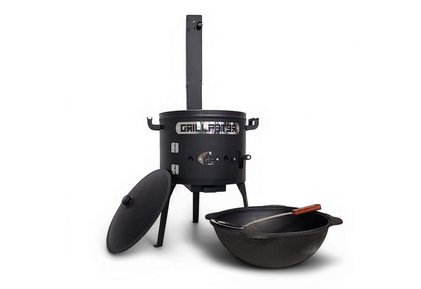 Grillpeter Holzkohlegrill Utschak Asamat mit Kazan aus Gusseisen 12L Schaumlöffel Grillpeter Holzkohlegrill Utschak Asamat mit Kazan aus Gusseisen 12L Schaumlöffel von Grillpeter