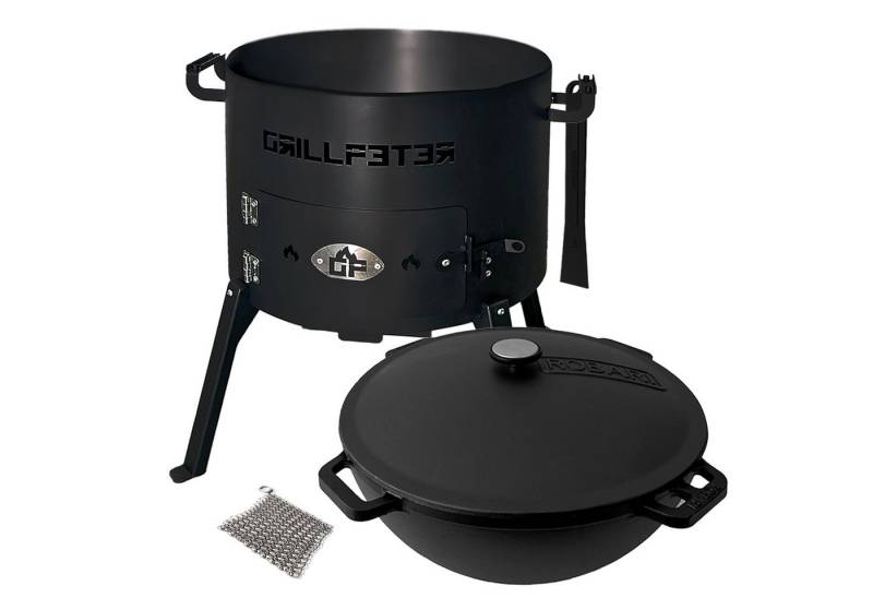 Grillpeter Holzkohlegrill Utschak Nurlan Ø50 cm Kazan 22L aus Gusseisen mit Zubehör Grillpeter Holzkohlegrill Utschak Nurlan Ø50 cm Kazan 22L aus Gusseisen mit Zubehör von Grillpeter