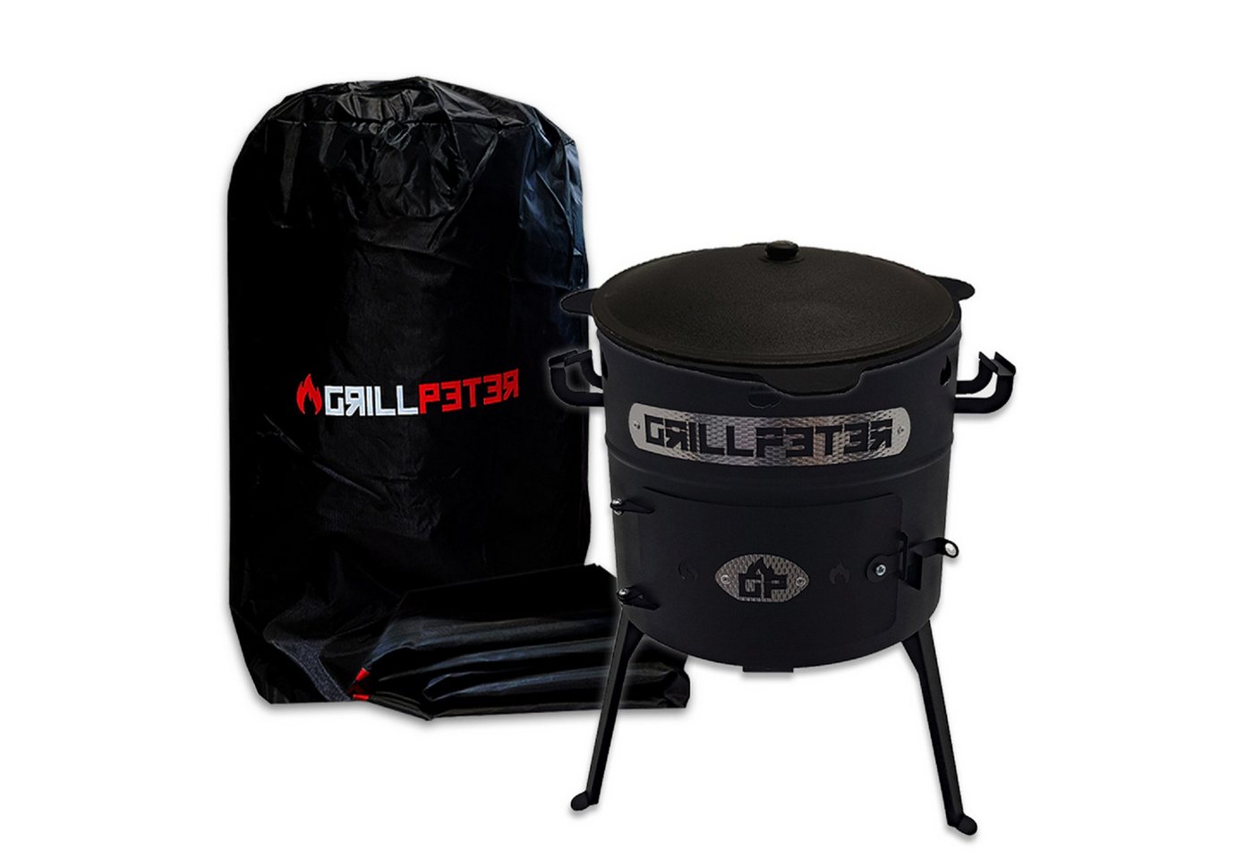 Grillpeter Holzkohlegrill Utschak Set Nurlan Ø40cm mit Kasan 10L mit Abdeckhaube Grillpeter Holzkohlegrill Utschak Set Nurlan Ø40cm mit Kasan 10L mit Abdeckhaube von Grillpeter