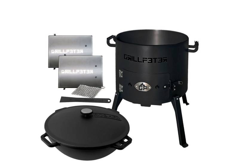 Grillpeter Holzkohlegrill Utschak Nurlan Ø40 cm Kazan 12 L Deckel Ablageset Reinigungsset Grillpeter Holzkohlegrill Utschak Nurlan Ø40 cm Kazan 12 L Deckel Ablageset Reinigungsset von Grillpeter