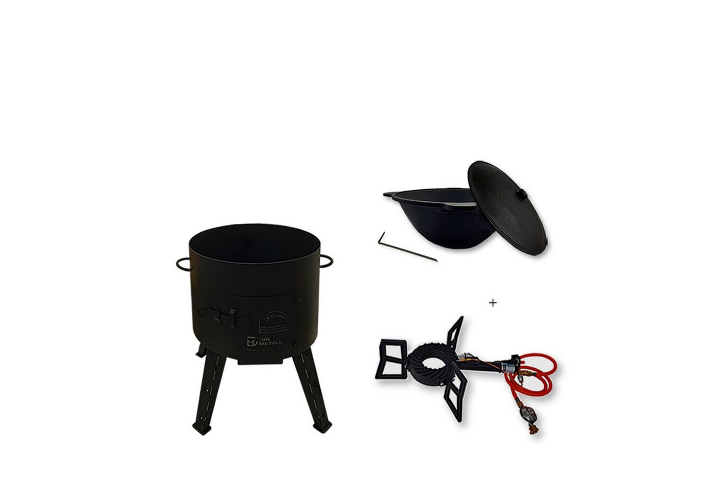 Grillpeter Holzkohlegrill Utschak mit Kazan 16 L aus Gusseise Gasbrenner Feuerofen Set Grillpeter Holzkohlegrill Utschak mit Kazan 16 L aus Gusseise Gasbrenner Feuerofen Set von Grillpeter