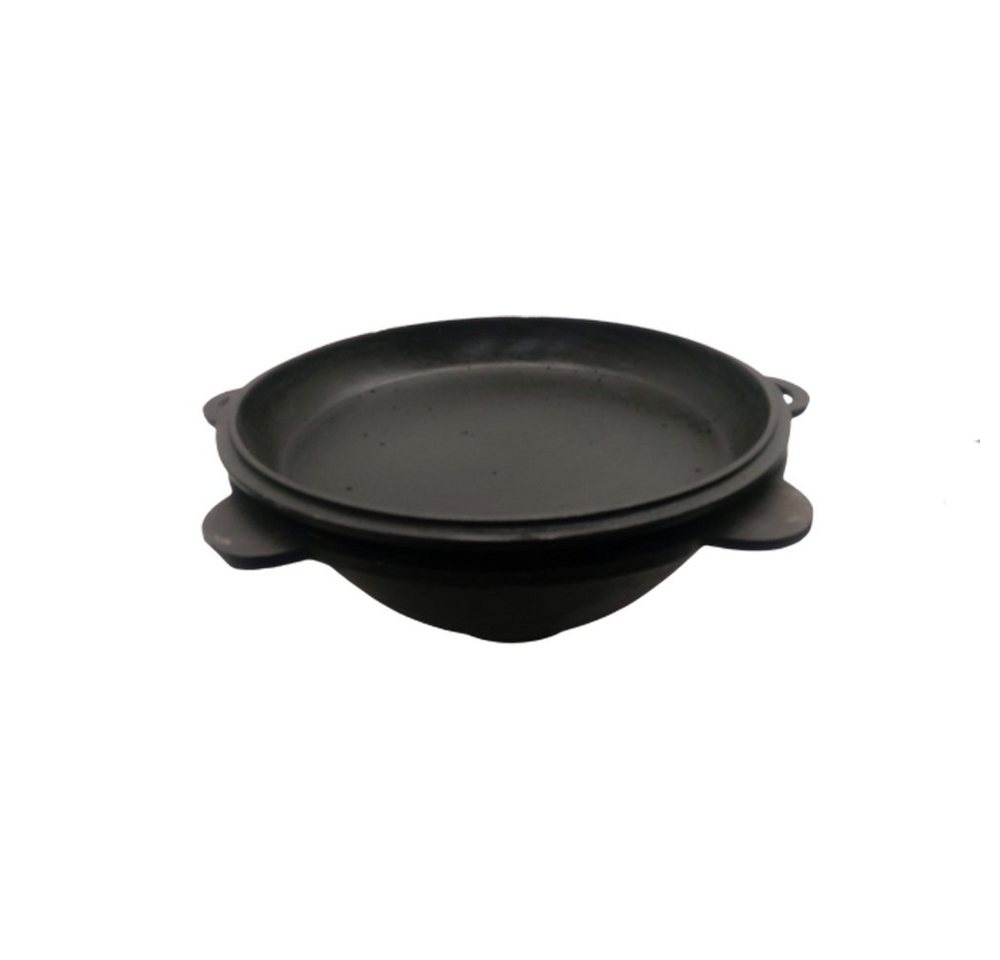 Grillpeter Pfannendeckel Kazan Gusseisen 16 Liter Deckel-Pfanne Kasan mit glattem Boden von Grillpeter