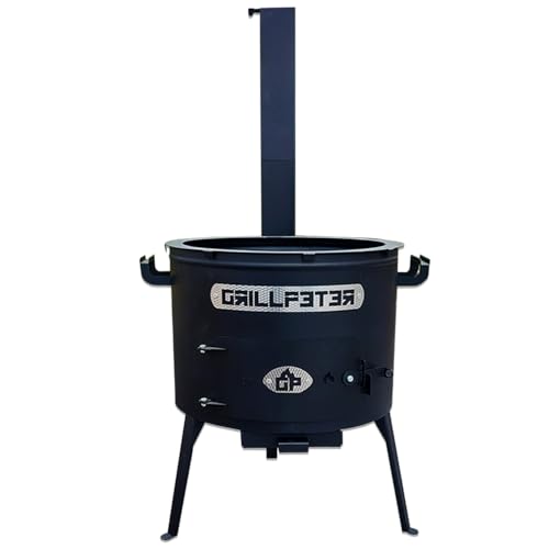 Grillpeter Utschak Asamat mit Abzugsrohr D45 cm Feuerofen für Kazan 12-22 Liter Uchag von Grillpeter