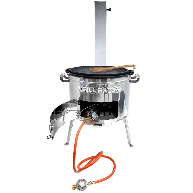 Grillpeter Utschak Set MultiFlame mit Kazan 12L und Grilldeckel aus Gusseisen von Grillpeter