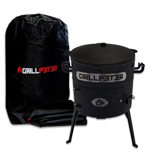 Grillpeter Utschak Set Nurlan D40cm mit Kasan 10L mit Abdeckhaube von Grillpeter