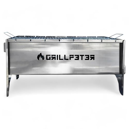 Mangal Anar Deluxe 2mm Campinggrill aus Edelstahl Schaschlikgrill von Grillpeter