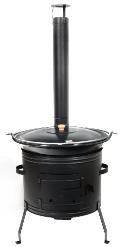 GRILLPLANET Gulaschkessel Gulaschkanone mit 22 Liter Gulaschkessel emailliert von GRILLPLANET