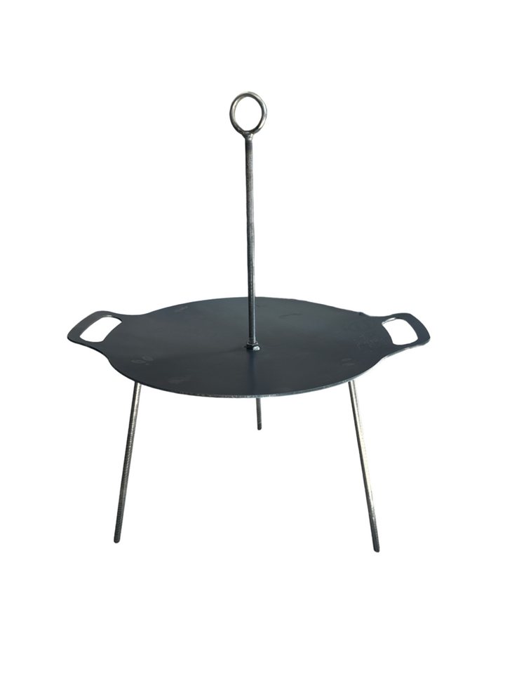 Grillplanet Holzkohlegrill Grillplatte Grillschale hängend oder stehend, Natureisen 50 cm von Grillplanet