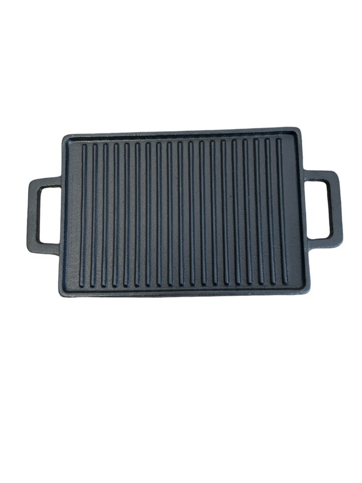 Grillplanet Holzkohlegrill Gusseisen Grillplatte 21,5x15x1,5 cm für Herde und Grills von Grillplanet