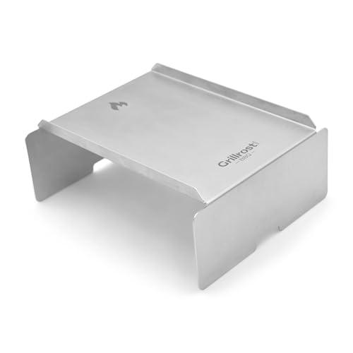Grillrost.com Das Original Abschirmblech Traeger (eckige Form) - Absolut verzugfrei aus Edelstahl von Grillrost.com Das Original
