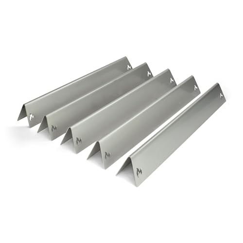Grillrost.com Das Original Edelstahl Aromaschienen für Weber Genesis I - 300er Baureihe ab 2011 - Regler vorne (5 St.) von Grillrost.com Das Original