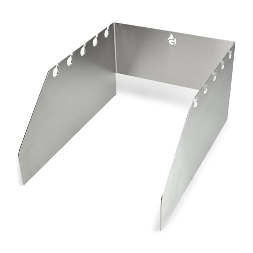 Grillrost.com Das Original Edelstahl Windschutz und Spießhalter | für Napoleon große Sizzle Zone (LE3 LEX LE485 Prestige Legend & Rogue ab 2020) - massiv & Nicht gesteckt von Grillrost.com Das Original