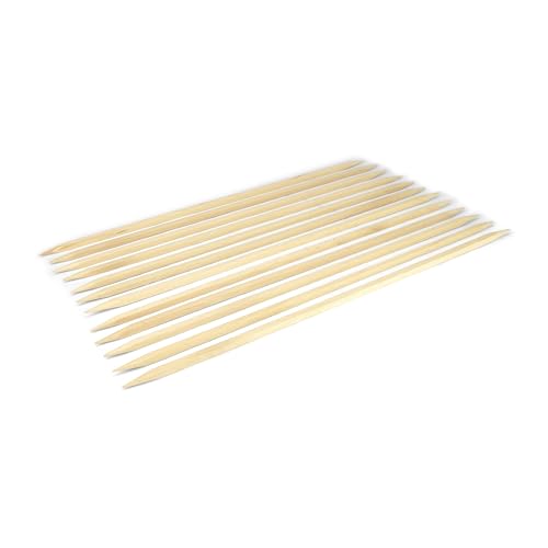 Grillrost.com Das Original Ersatz Spieße für den Steckerlfischhalter - 12 Stück 60cm - beidseitig angespitzt - Natur Buchenholz von Grillrost.com Das Original