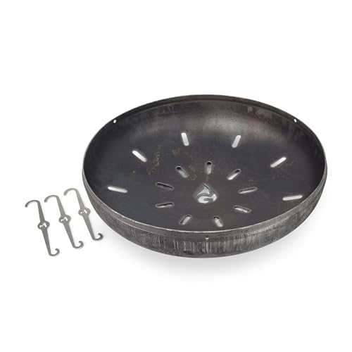 Grillrost.com Das Original Feuerbox aus massivem Stahl mit Edelstahl Haken zum Einhängen - passend für alle Feuertonnen von Grillrost.com Das Original