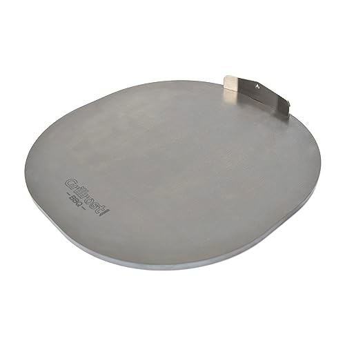 Grillrost.com Das Original Pizzastahl Basis - extrem massiv mit steckbarer Bande von Grillrost.com Das Original