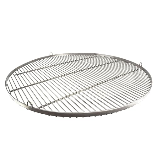 Grillrost RUND - 100cm aus Edelstahl - Handwerksprodukt - Made in Germany mit 3 Aufhängeösen von Grillrost.com Das Original