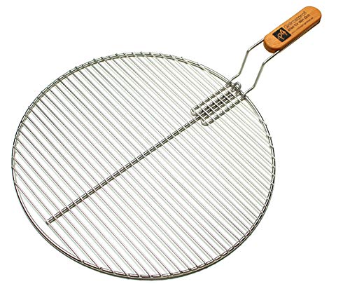 Grillrostprofi Edelstahl-Grillrost, rund mit einsteckbarem Handgriff für Kugelgrill 57 cm von Grillrostprofi