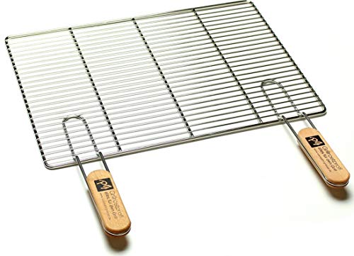 GRILLROSTPROFI Edelstahl-Grillrost mit abnehmbaren Handgriffen 60 x 40 cm von GRILLROSTPROFI