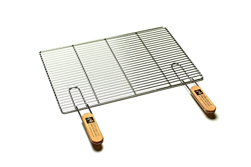 Edelstahl Rost Grillrost - rechteckig und rund - Grill Rost Grössenauswahl (50 x 35 cm mit Griffen) von Grillrostprofi