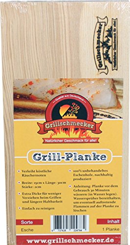 Grillschmecker Grill und Räucherplanke Esche von Grillschmecker