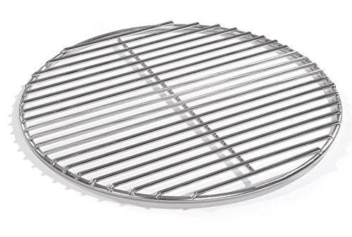 34,5cm Grill rund Edelstahl, für Weber Kugelgrill, 4mm Stäbe Grillrost V2A von Grilltante