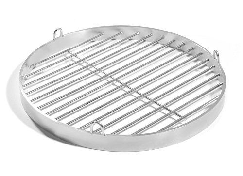 30cm Grill mit Halteösen, Edelstahl V2A Schwenkgrill, Schwenker Grillrost Feuerschalen Grillschalen Rundgrill von WARMHAND