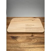 Frühstücksbrett Mama | Holzbrett Akazie Buche Personalisierte Gravur Beste Mama von GrimmLasergravur