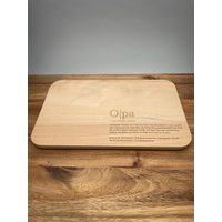 Frühstücksbrett Opa | Holzbrett Akazie Buche Personalisierte Gravur Bester Opa von GrimmLasergravur