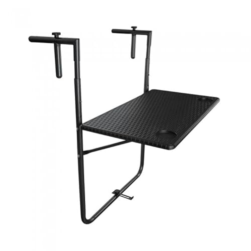 Grindi - Balkon Klapptisch Hängetisch Klappbarer - SSB 4, Schwarz - 60x60x73 von Grindi