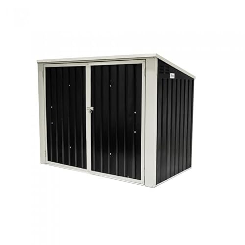 Grindi - Gartenhaus aus Metall, Wetterfest für Rad- & Gartengeräte, Geräteschuppen Mülltonnenbox Fahrradgarage Gartenaufbewahrung Gartenschrank - 173x101x131 - Phlox von Grindi