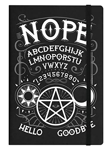A5 Notizbuch Hardcover Nope Ouija 14 x 21 cm schwarz von Grindstore
