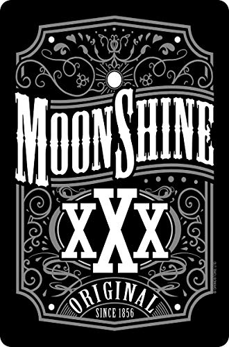 Blechschild Moonshine 10 x 15 cm von Grindstore