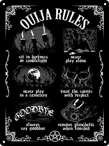 Blechschild Ouija Board Rules 15 x 20 cm von Grindstore