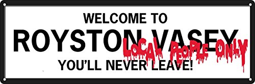 Blechschild Welcome To Royston Vasey 30,5 x 10,1 cm von Grindstore