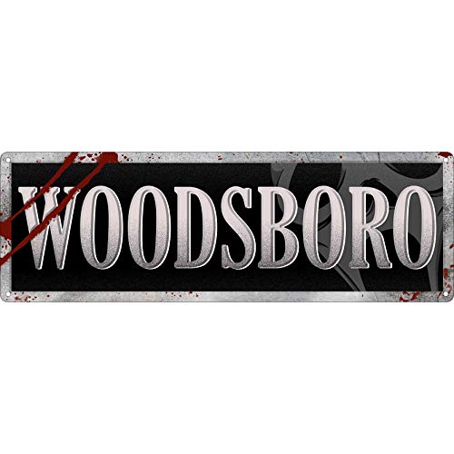 Blechschild Woodsboro 30,5 x 10,1 cm von Grindstore