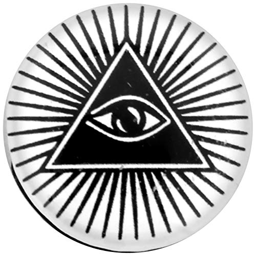 Emaille-Pin-Abzeichen All Seeing Eye 1.5 x 1.5 cm von Grindstore
