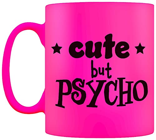 Grindstore Cute But Psycho Neonbecher Rosa 12x9.5cm von Grindstore