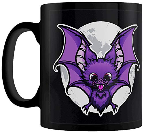 Grindstore Damen Crazy Bat Lady Mug Tafelbecher Schwarz von Grindstore