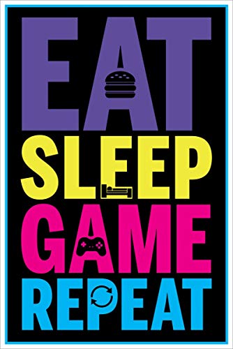 Grindstore Eat, Sleep, Game, Repeat Gaming Maxi Poster 61 x 91,5 cm von Grindstore