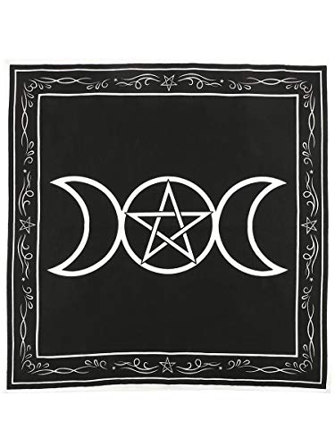 Grindstore GW_77738 Altartuch | Triple Moon | 70x70cm | 1 Stück 60g schwarz von Grindstore