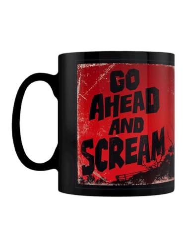 Grindstore Go Ahead and Scream Horror schwarze Tasse von Grindstore