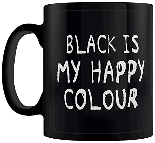 Grindstore Is My Happy Colour Mug Tafelbecher Schwarz von Grindstore